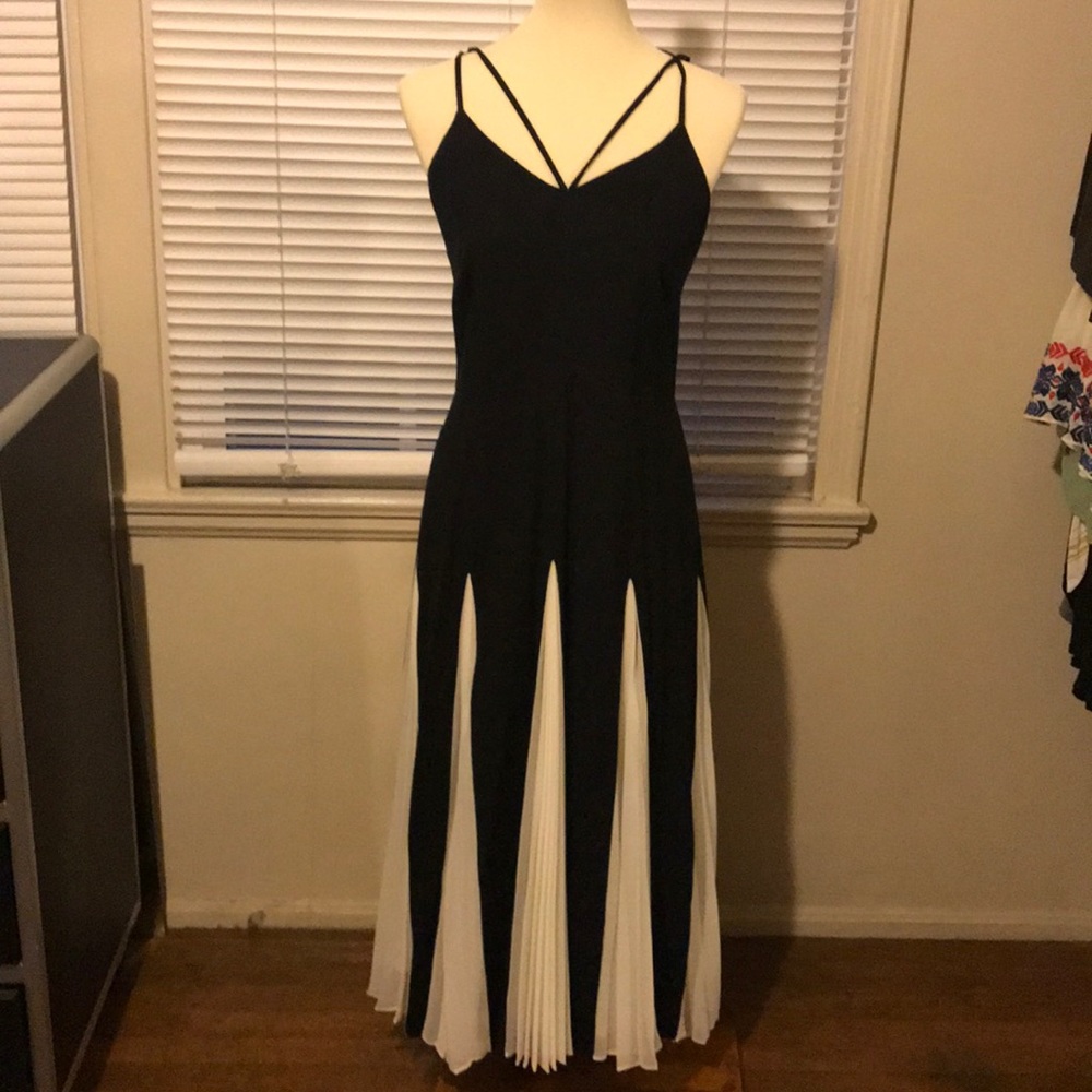 Long black and white dress. Worn once.